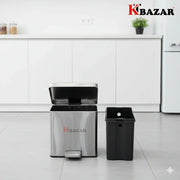 Stainless steel square hydraulic dustbin 6 litre – KT Bazar