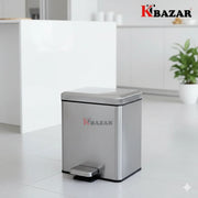 Square stainless steel hydraulic dustbin 6L – KT Nest