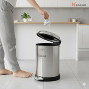 Round Hydraulic Stainless Steel Dustbin – 20L