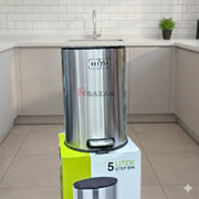 Round Stainless Steel Dustbin – 5L/8L