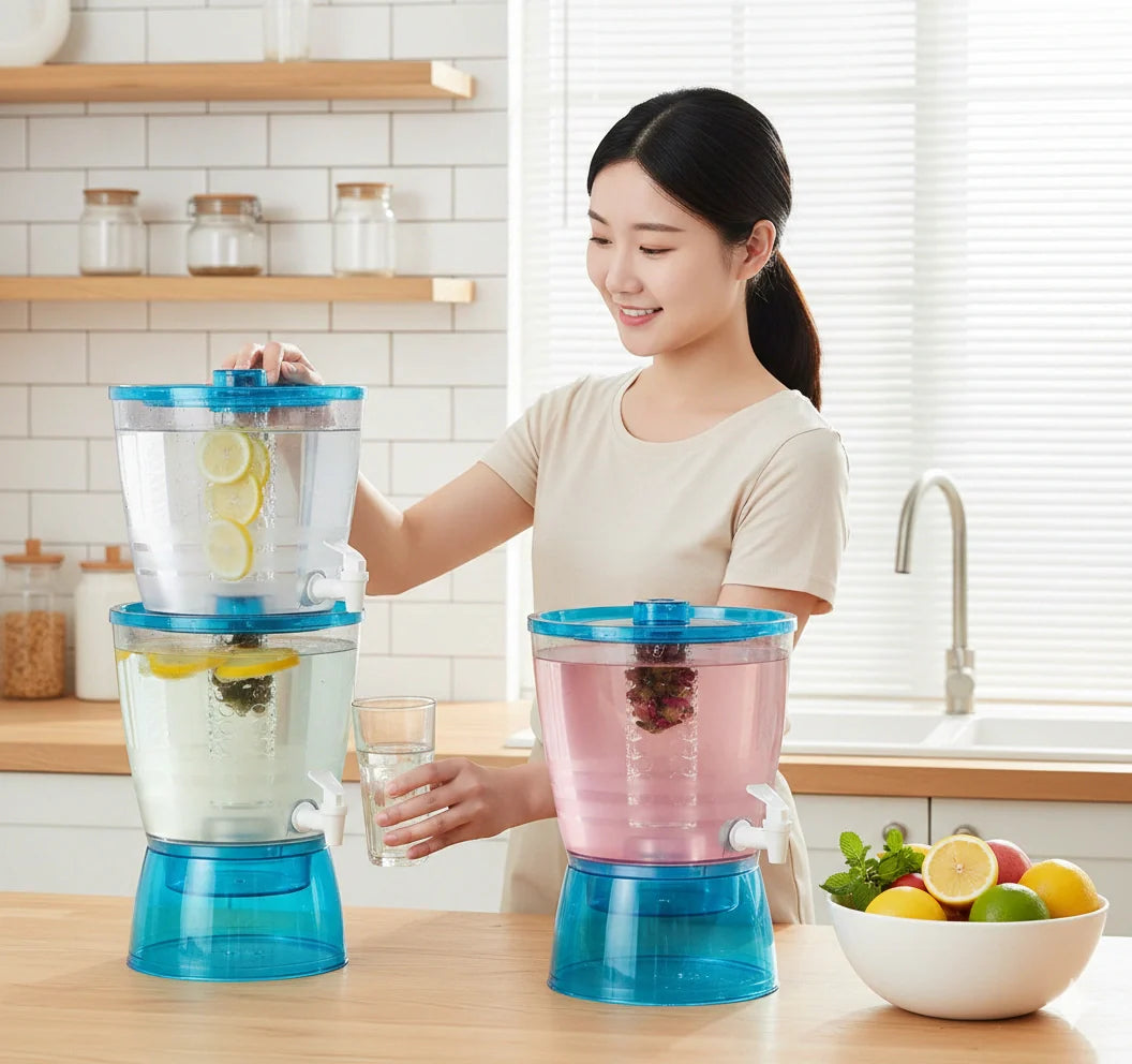 Double container juice beverage dispenser with tap – KT Nest