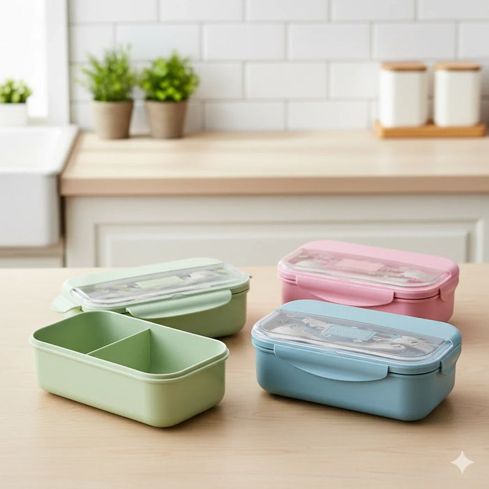 Leakproof plastic lunch box with divider – KT Nest