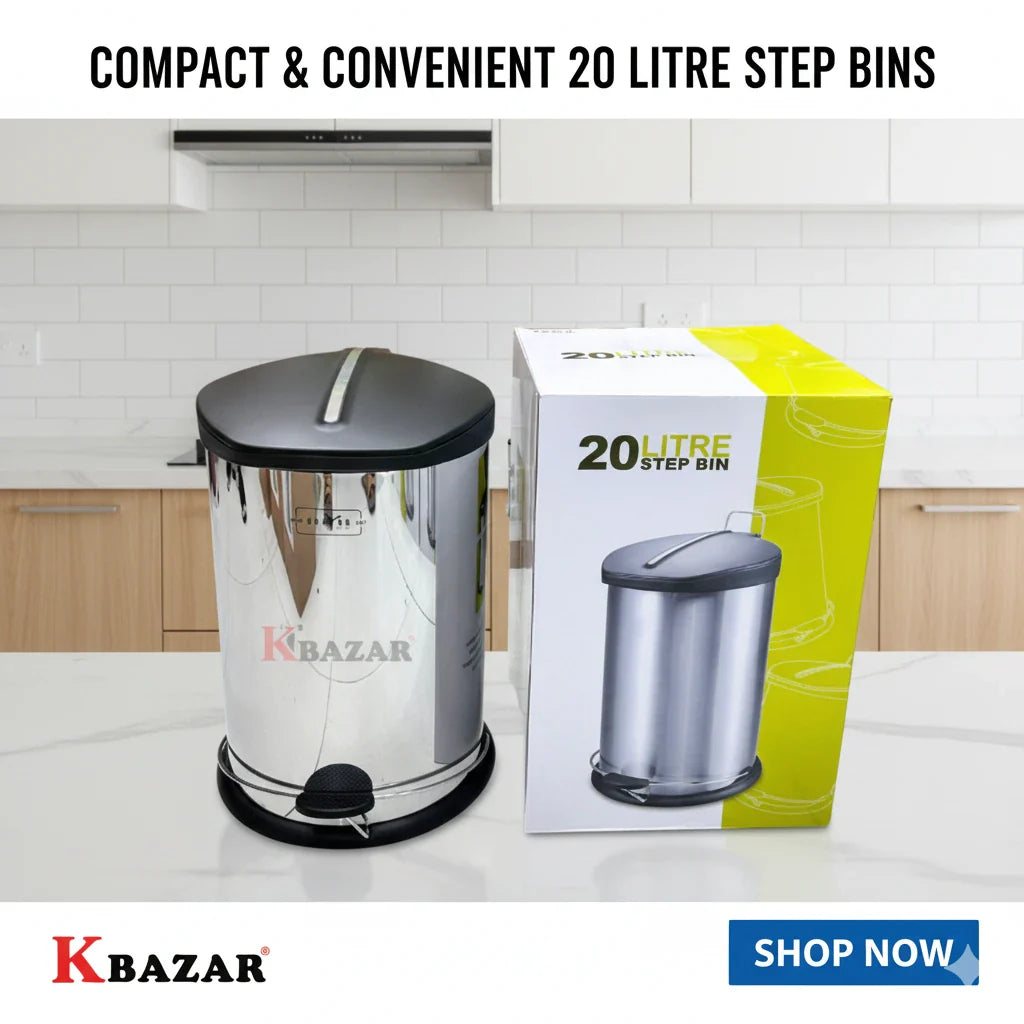Steel step bin 3 to 30 litre – KT Bazar