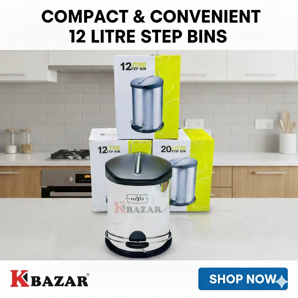Steel step bin 3 to 30 litre – KT Bazar