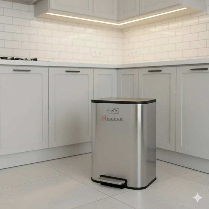 D-shape stainless steel hydraulic dustbin 5L and 12L – KT Nest