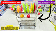 SKB stainless steel dish drying rack 3 or 4 tier – KT Bazar