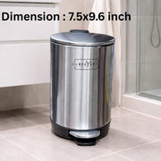 Round Stainless Steel Dustbin – 3 Liter