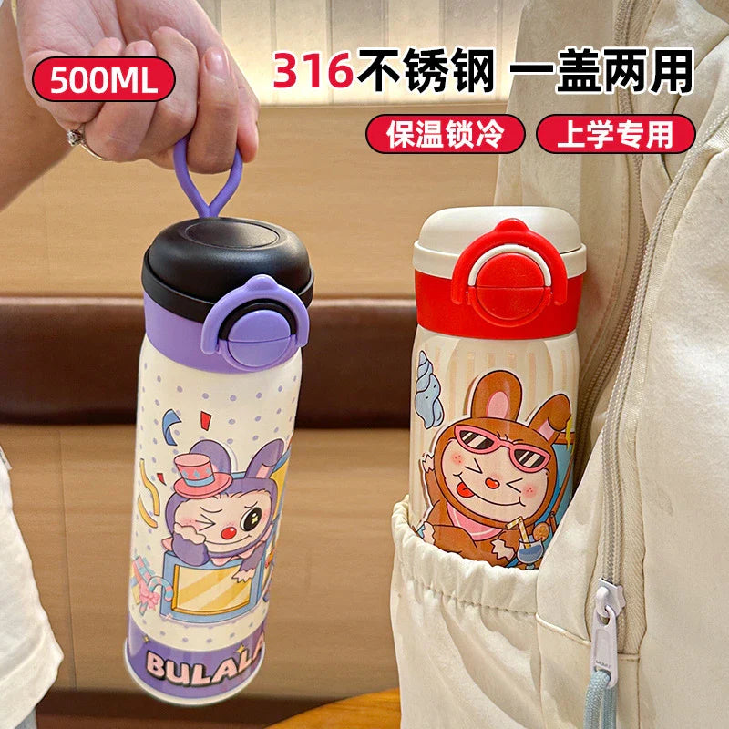 Kids Dual-Drink 316 Stainless Steel Insulated Bottle