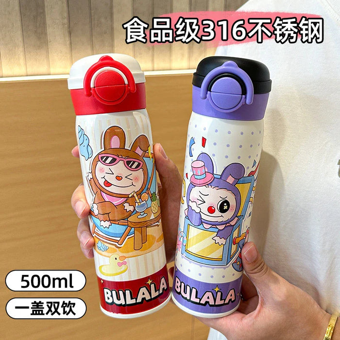 Kids dual drink 316 stainless steel insulated bottle – KT Nest