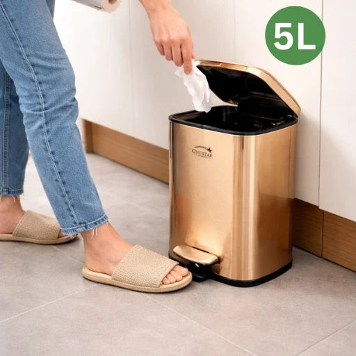 Guard square stainless steel pedal bin – KT Bazar