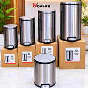 Stainless steel hydraulic pedal dustbin 6L to 20L – KT Bazar