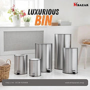 Stainless steel round pedal bin for home office kitchen – KT Bazar