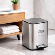 Guard square stainless steel pedal bin – KT Bazar