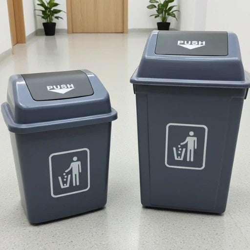 Push lid plastic dustbin for home and office – KT Nest