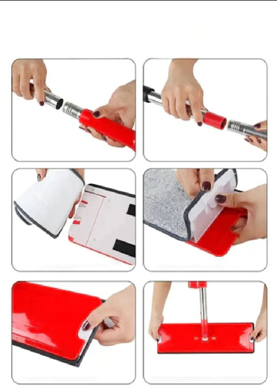 360 degree rotating microfiber flat mop – KT Nest