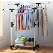 Indoor heavy duty double layer cloth rack – KT Nest