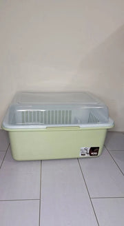 Large covered dish drying rack and kitchen storage box – KT Bazar