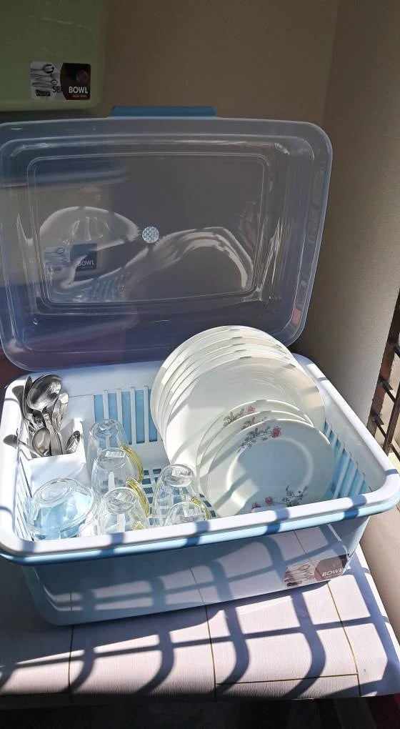 Large covered dish drying rack and kitchen storage box – KT Bazar