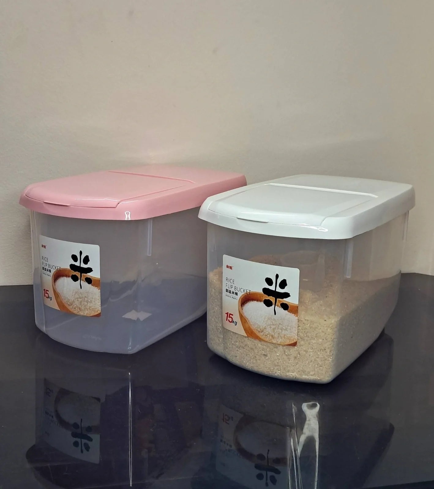 15kg rice and cereal storage container with wheels – KT Nest
