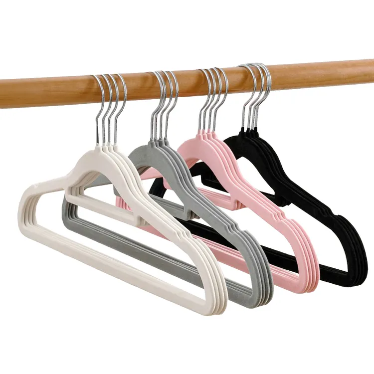 Adult Non-Slip Velvet Clothes Hangers – 360° Rotating Hook Space-Saving Hangers for Coats, Shirts & Dresses