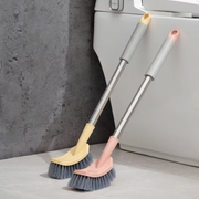 Wall Mounted Toilet Brush & Invisible Hook Set – Drill-Free All-Corner Bathroom Cleaning Brush & Storage Organizer