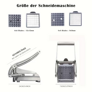 Stainless Steel Vegetable & French Fry Cutter – Potato Slicer, Onion Chopper & Multi-Purpose Food Chopper