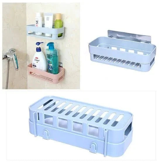 Bathroom Corner Shelf Organizer – Adhesive Shower Rack for Shampoo & Gel - KT Bazar BD Shop
