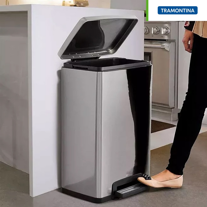 Hydraulic stainless steel dustbin 6L to 35L – KT Nest