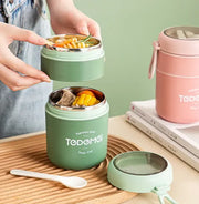 TEDEMEI Stainless Steel 2 Layer Lunch Box