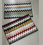 Multicolor Stripe Soft Floor Mat | Soft Fluffy Bedroom Bathroom Mat
