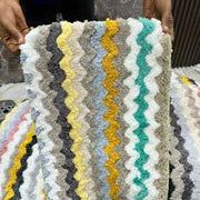 Multicolor Soft Floor Mat Fluffy Rug for Bedroom, Kids Room & Home Floor Cushion 60*40 centimetre