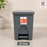 20 liter gray plastic pedal dustbin – KT Nest