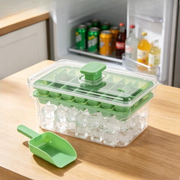 40-Grid Double-Layer Press Ice Cube Tray – Large Capacity Ice Maker Box with Lid & Ice Spoon