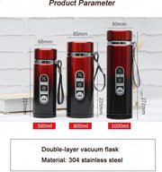 Flask Insulated Coffee Cup,Stainless Steel Thermal Travel Mug,Large Capacity Leakproof Cup,Protable Flask With Rope For Desk,Outdoor - D 800ml - KT Bazar BD Shop
