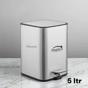 Guard Square Stainless Steel Pedal Bin 3, 5 Litre - KT Bazar BD Shop