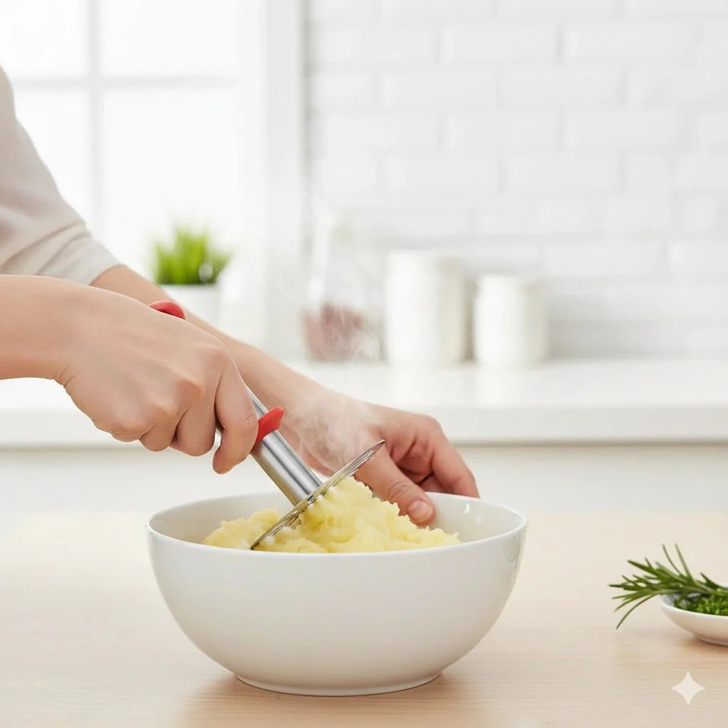High - Quality Stainless Steel Potato Masher – Durable Kitchen Press Tool - KT Bazar BD Shop