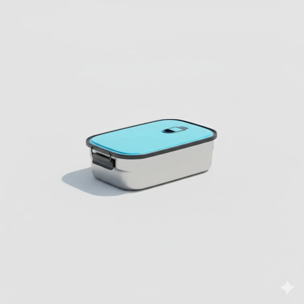 Homio Rectangular Stainless Steel Lunch Box - KT Bazar BD Shop