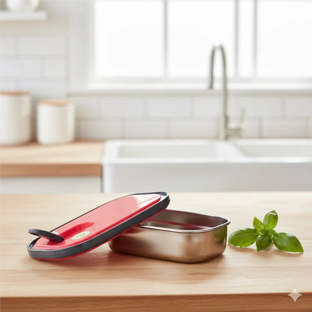 Homio rectangular stainless steel lunch box – KT Nest