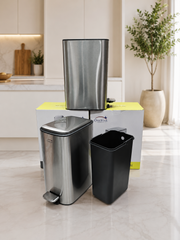 Oval/Rectangular Stainless Steel Pedal Bin – 12L