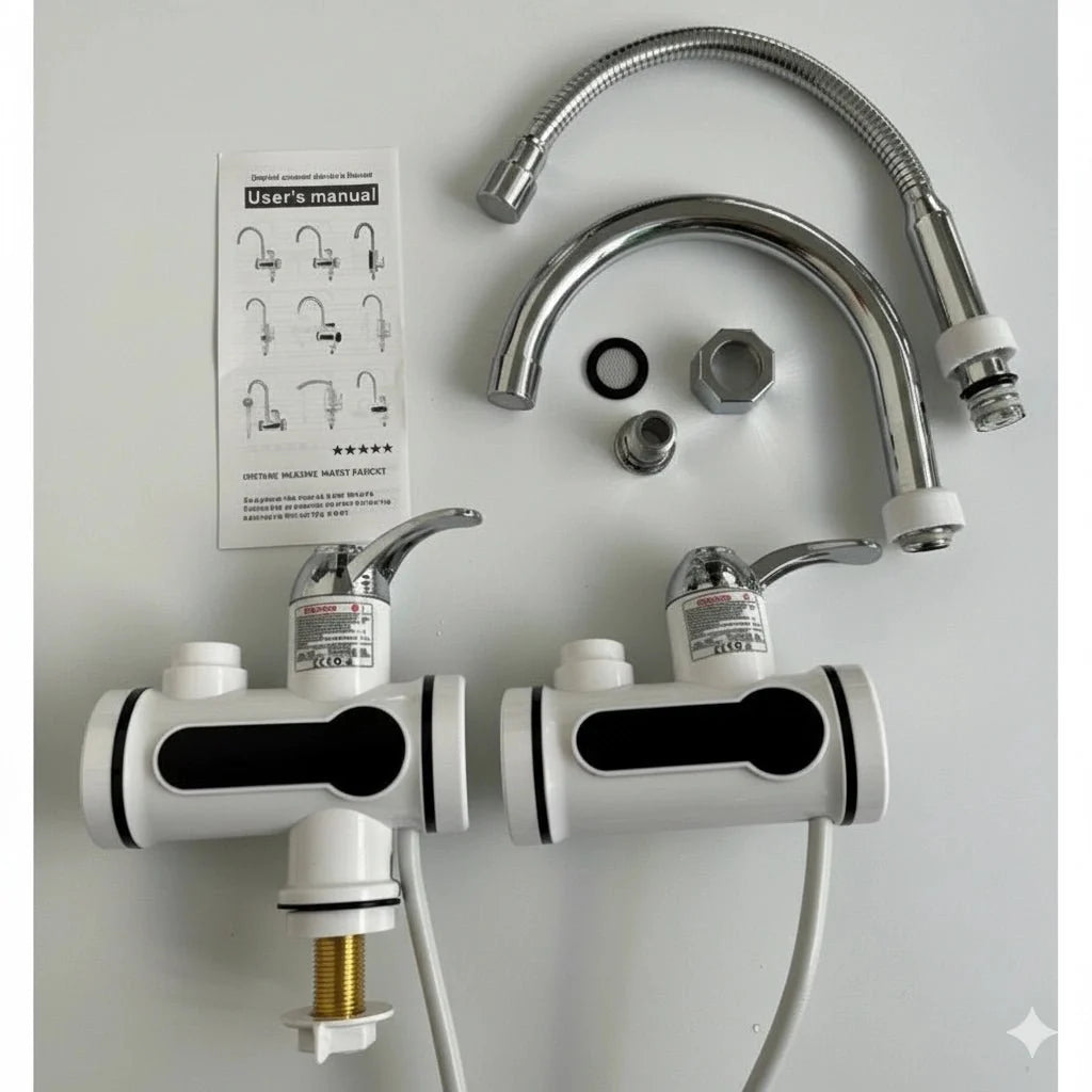 Instant Hot Water Heater Tap with LED Display & Shower – 3000W - KT Bazar BD Shop