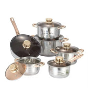 Kaisa Villa 12 piece stainless steel cookware set – KT Nest