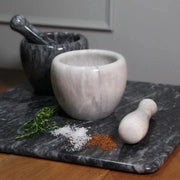 White marble mortar and pestle set – KT Nest