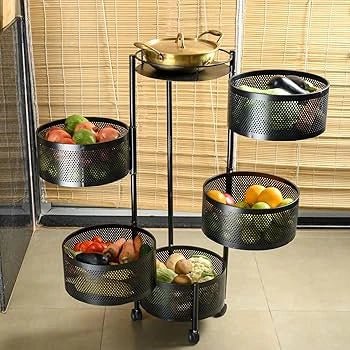 Rotating multi-layer kitchen trolley – KT Nest