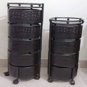 Rotating kitchen trolley storage rack – KT Bazar