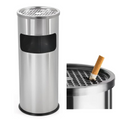 Stainless steel ash tray dustbin 30L office smoke bin – KT Bazar