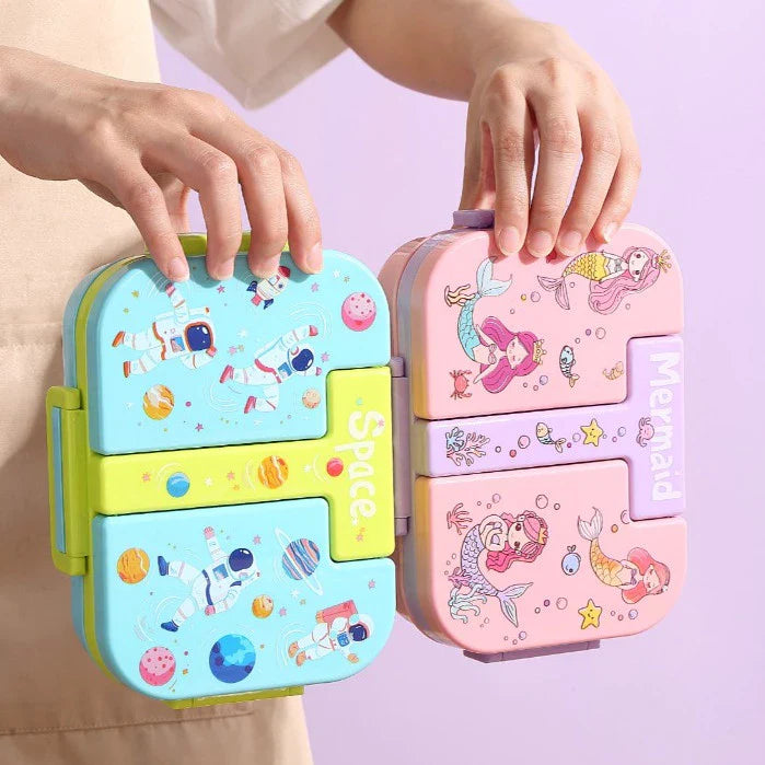 Kids 3-Section Lunch Box with Spoon