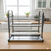 SKB stainless steel dish drying rack 3 or 4 tier – KT Bazar