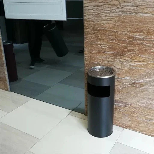 Stainless steel ash tray dustbin 30L office smoke bin – KT Bazar
