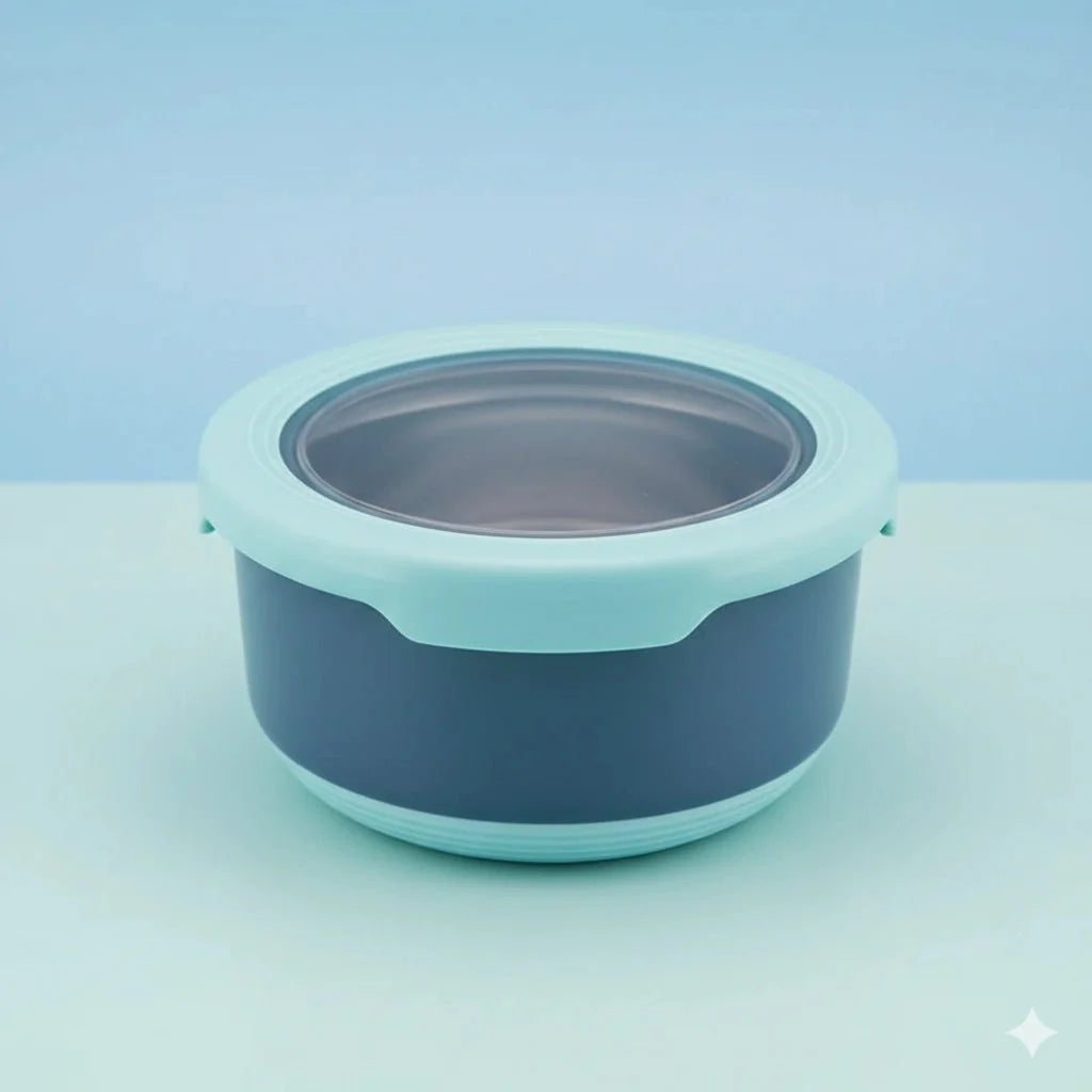 Round stainless steel bento lunch box – KT Nest