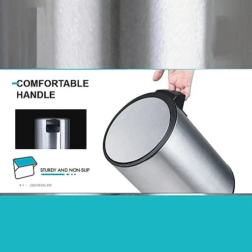 Stainless Steel Pedal Bin Round - KT Bazar BD Shop